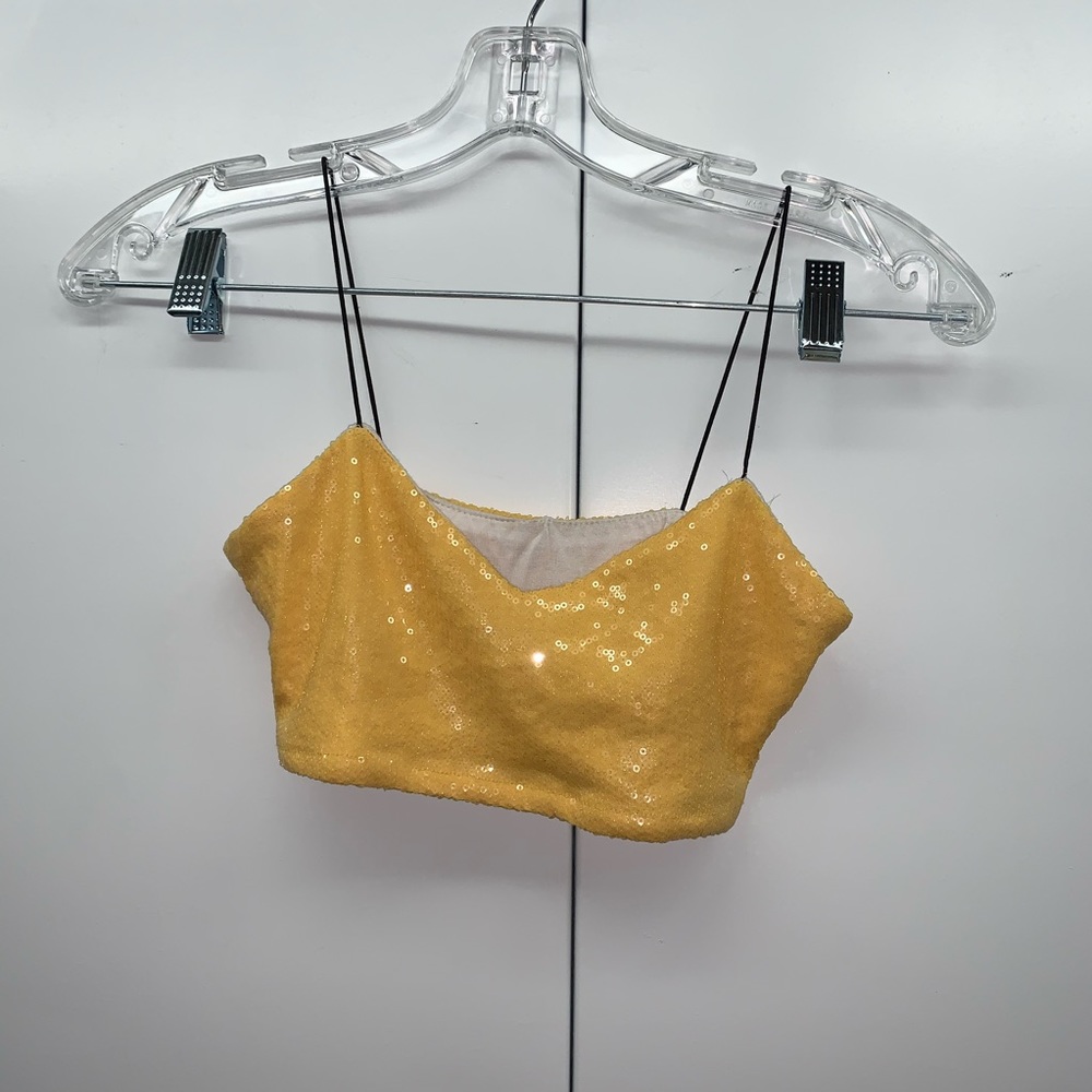 Yellow Sequin bralette